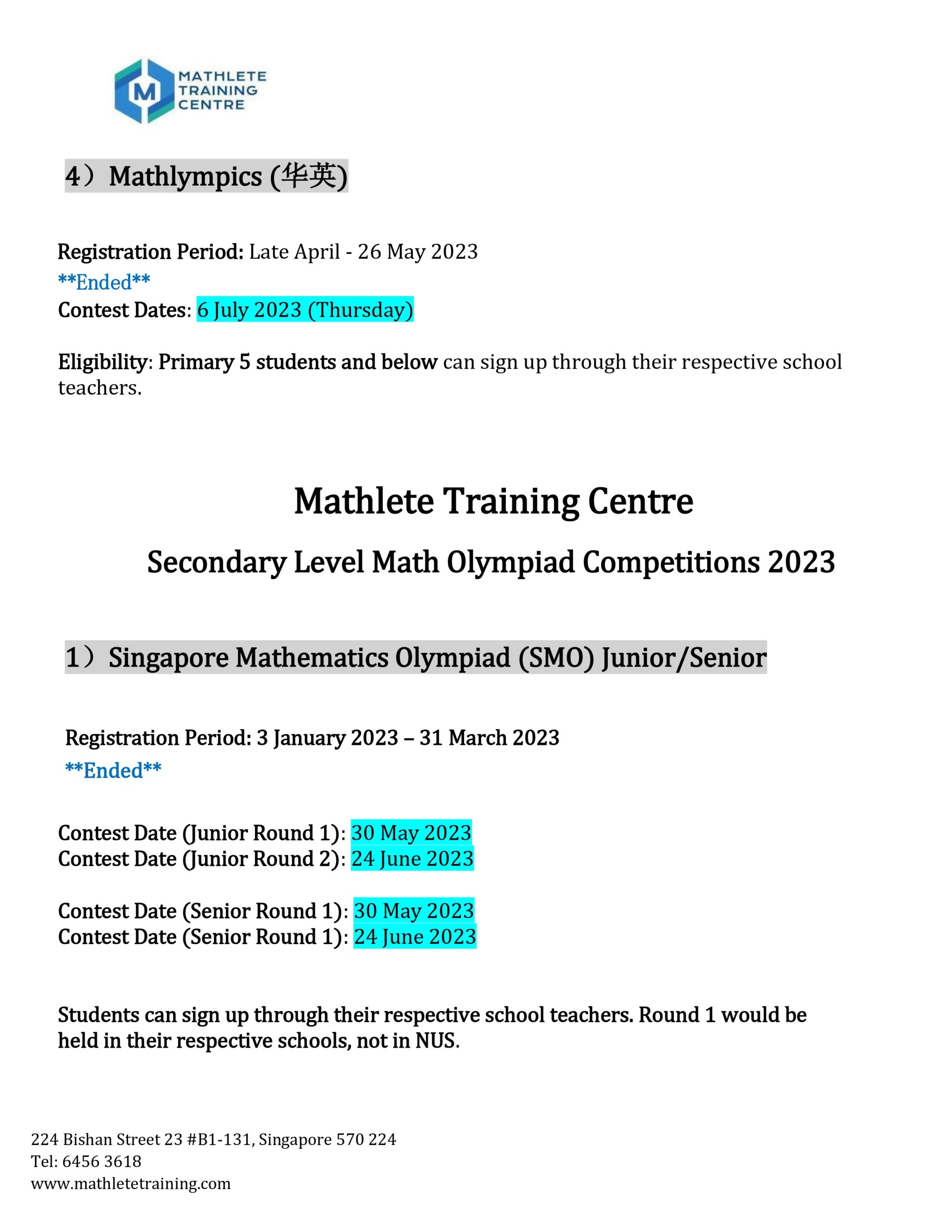 Frequently Asked Questions – Mathlete Training Centre